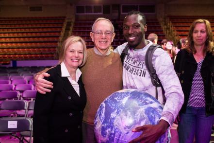 President and Mrs. Reif celebrate the MIT community at OneWorld @ MIT